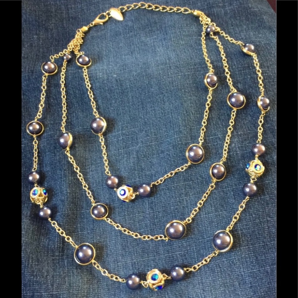 COLDWATER CREEK Triple Layer Beaded Necklace